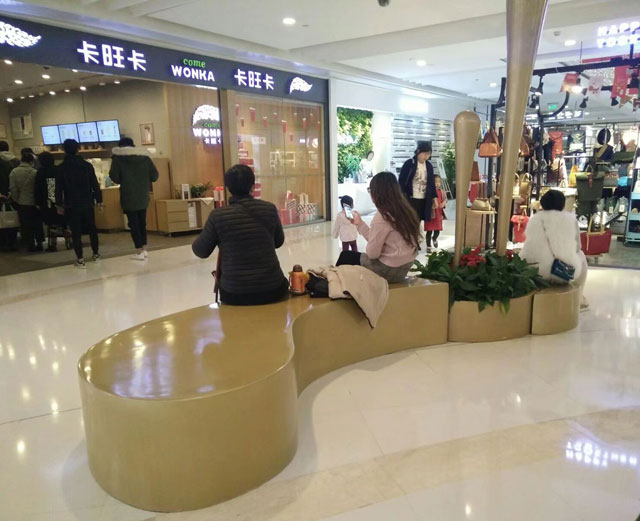 玻璃鋼休閑椅花盆裝飾件組合不一樣的商場美陳 玻璃鋼休閑椅花盆裝飾件組合不一樣的商場美陳